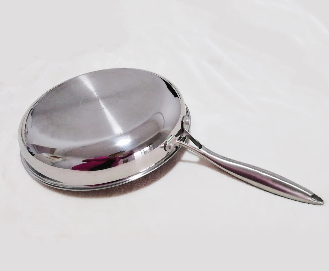 
2020 Stainless Steel 304 Induction and Cooking Pan For Kitchen metallic fry pan 