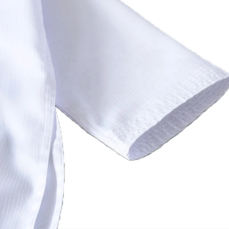 
High quality cotton Ribbed fabric training wtf taekwondo uniform 