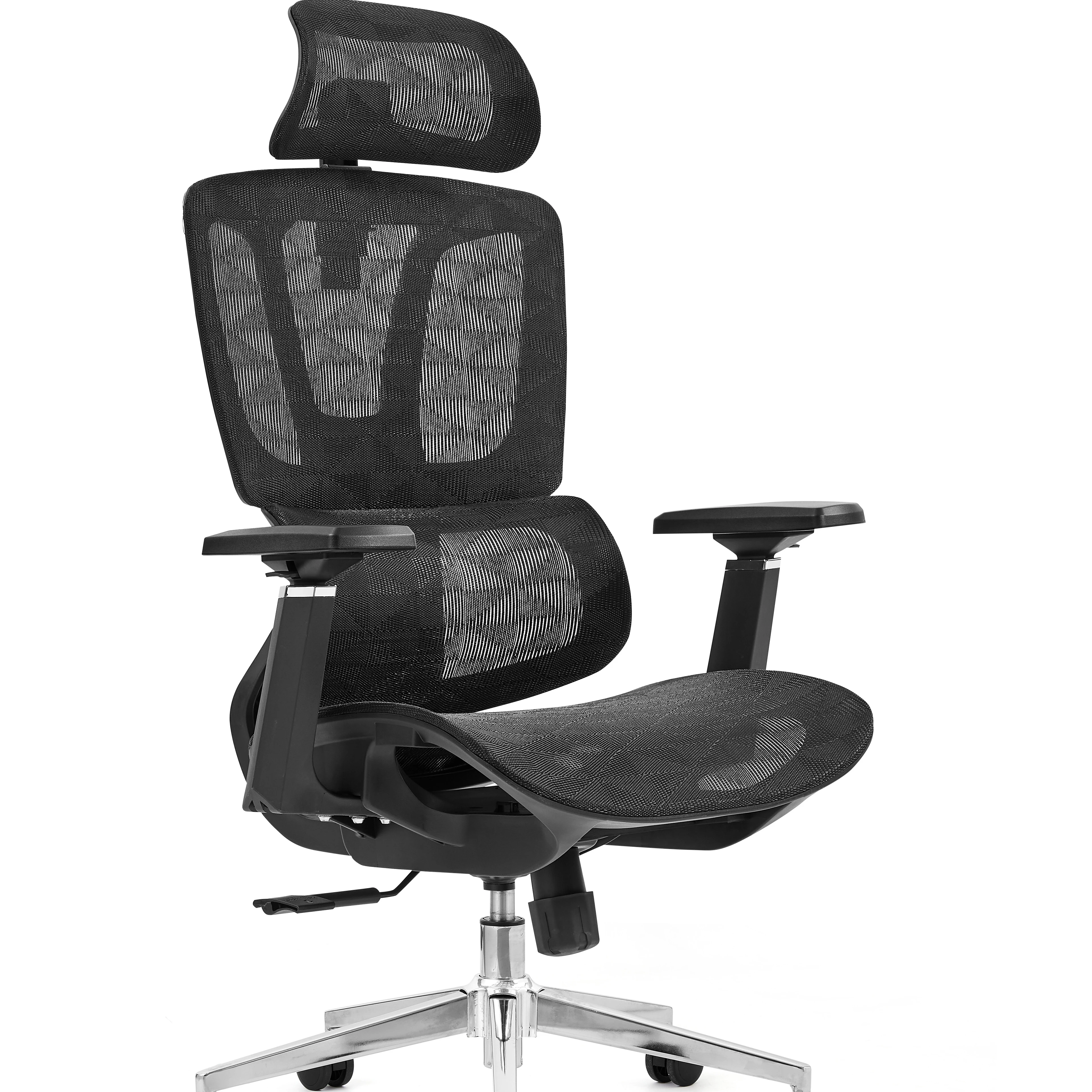 Lumbar Support Modern Ergonomics Ergonomic High Elastic Mesh Game Office Chair with Perforated Hollow Seating