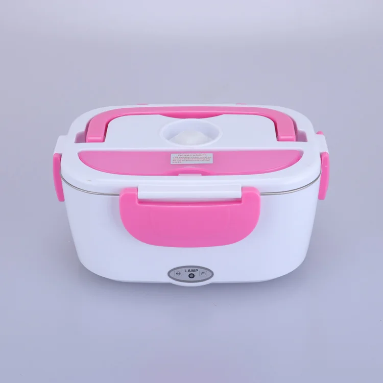Top Quality Durable Low MOQ Plastic Stainless Steel Home Car Food Storage Electric Heating Keeping Warm Kitchen Dinner Lunch Box