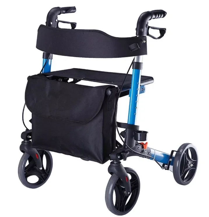 Aluminum Shopping Cart Mobile Medical Trolley For Elderly Walker Rollator