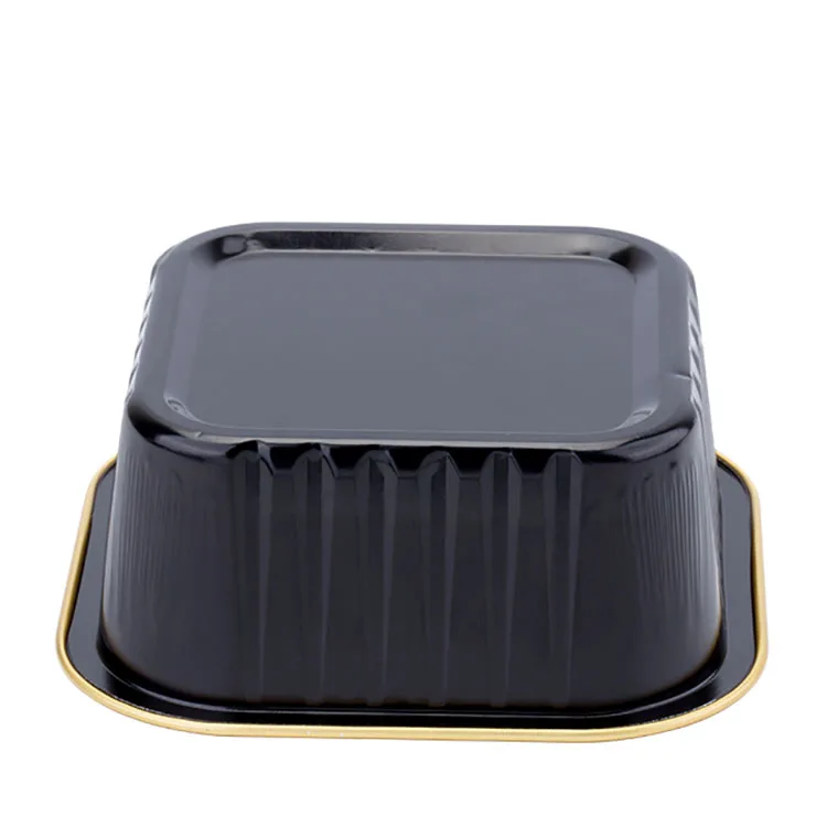 Multifunctional Mini 180ml Colorful Disposable Sauce box Square Utility Ramekin Cup Aluminum Foil Cups for Food