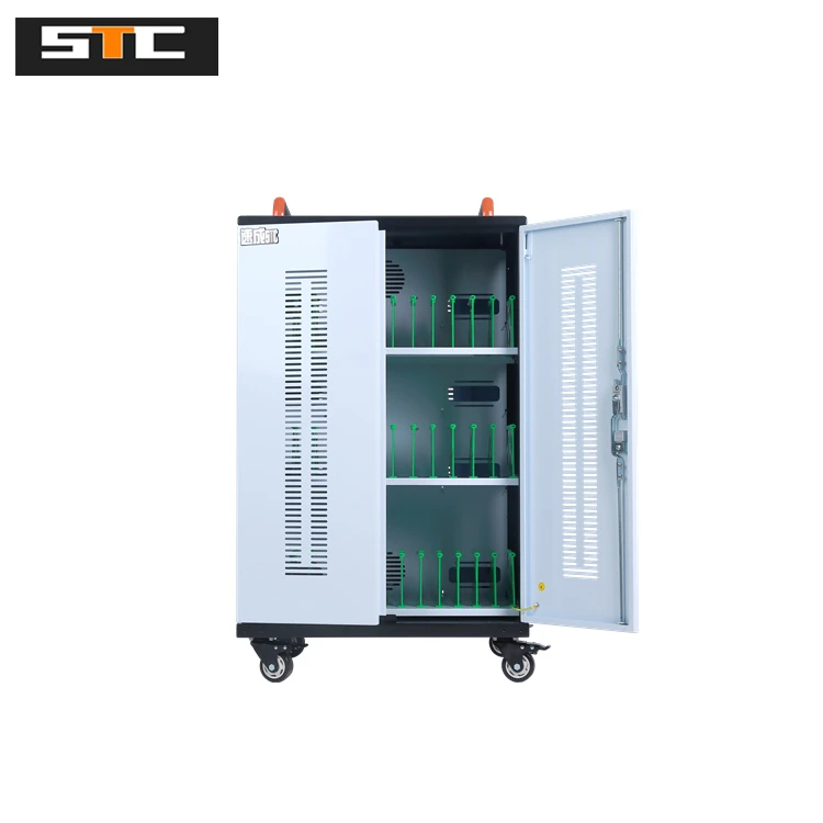 
Usb Cold Rolled Steel Door Storage Carts Lock Mobile Laptop Charging Cabinet/cart 