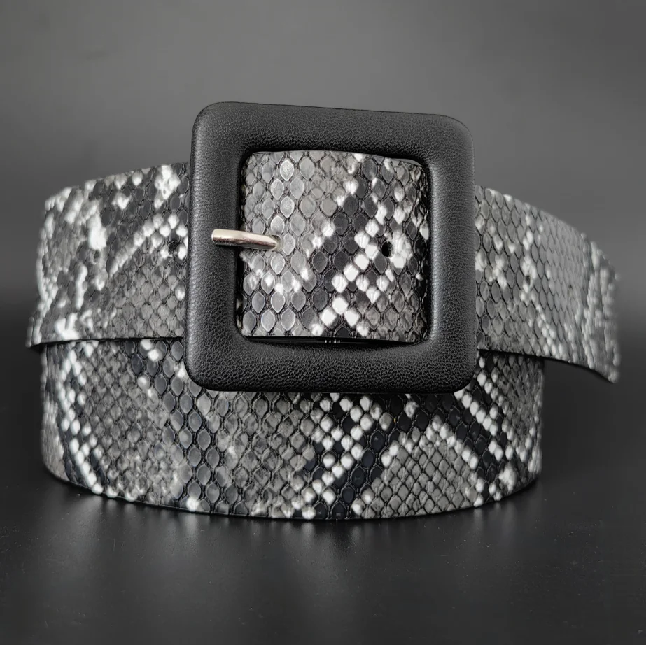 FM Retro  snakeskin leopard print personality design jeans fashion belts for ladies Women Belt