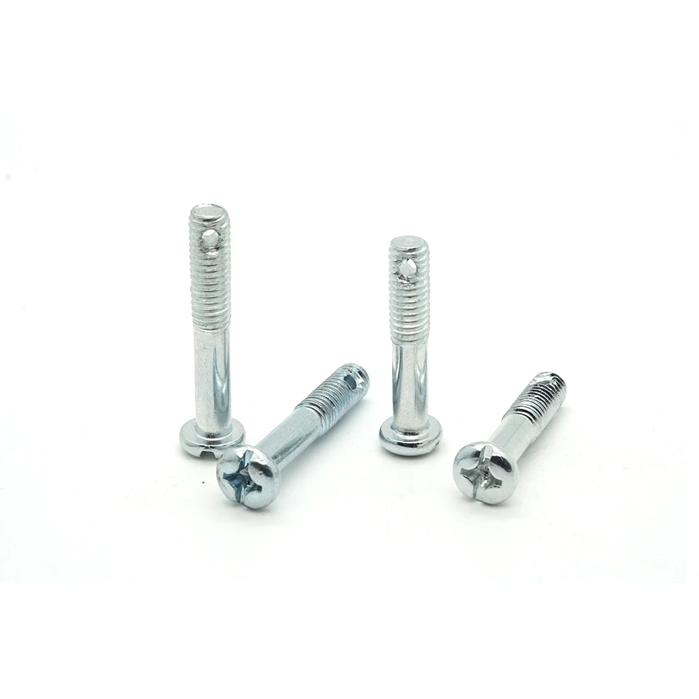 High quality Zinc-plated Cross recessed Pan head threaded fastener screw half thread cross head perforated tapping bolt