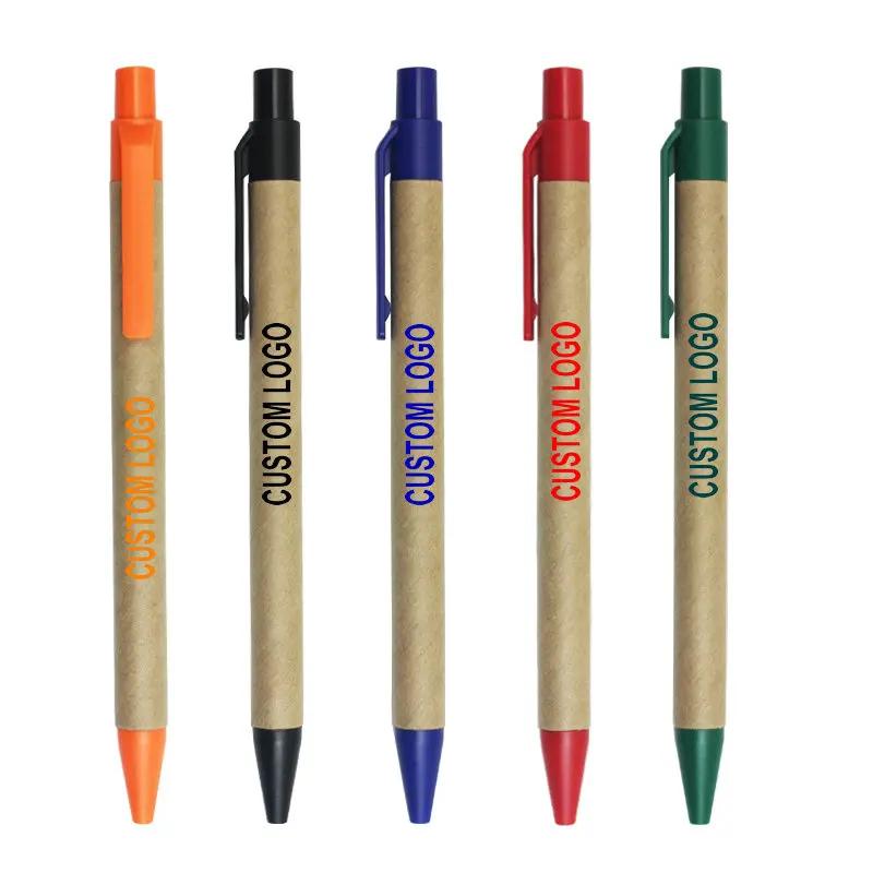 full color Digital UV sublimated Printing paper Kraft barrel ballpoint pens-customized color ball pens
