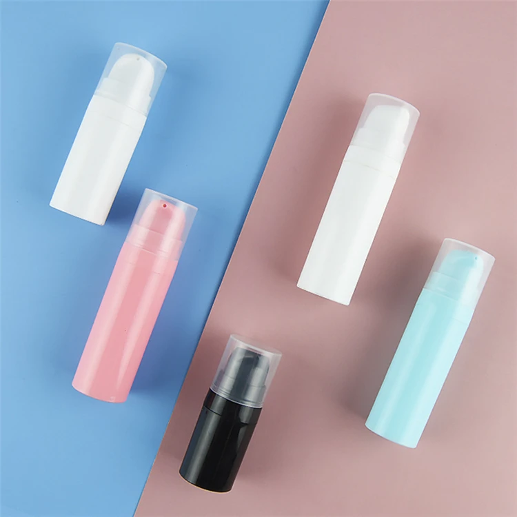 IBELONG Wholesale Black Blue Pink White 5ml 10ml 15ml PP Plastic Airless Cosmetic Lotion Serum Pump Bottle Foundation Bottle
