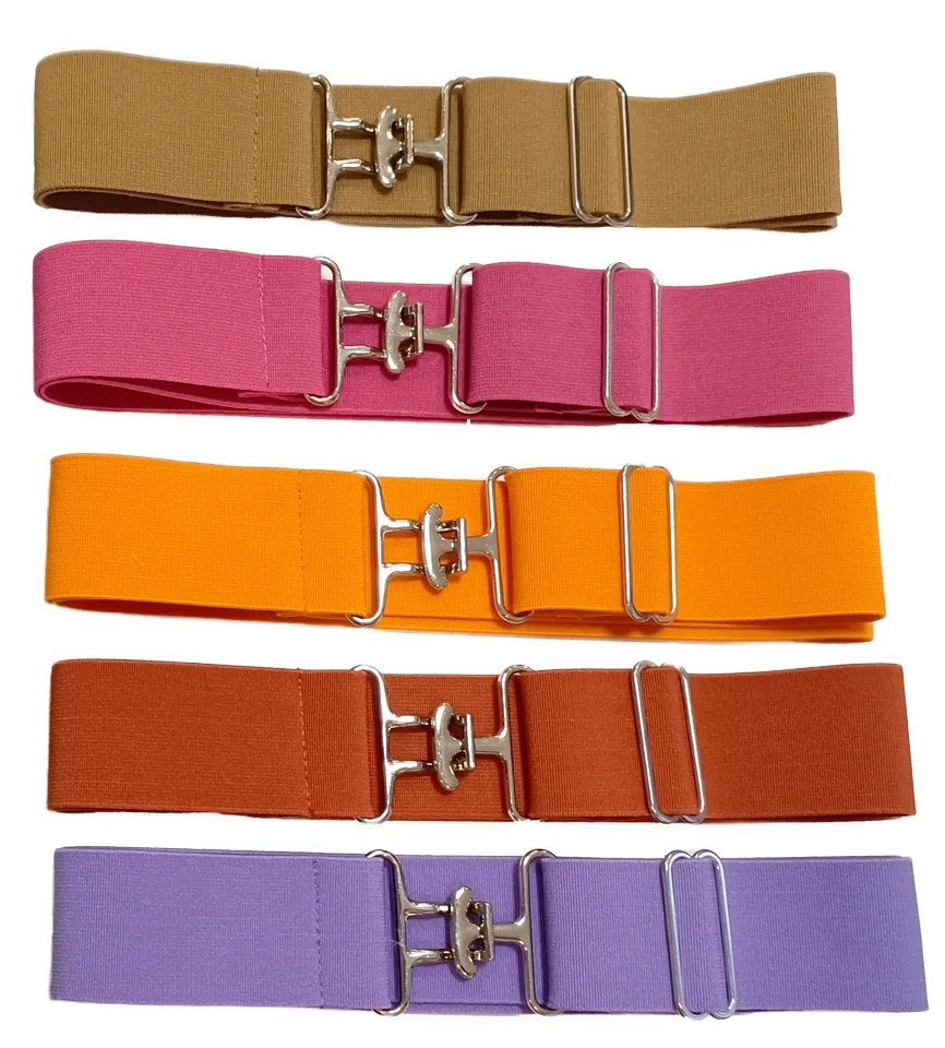 2-Inch 5-Cm Elastic Equestrian Bit Belt with Surcingle Buckle Horse Products