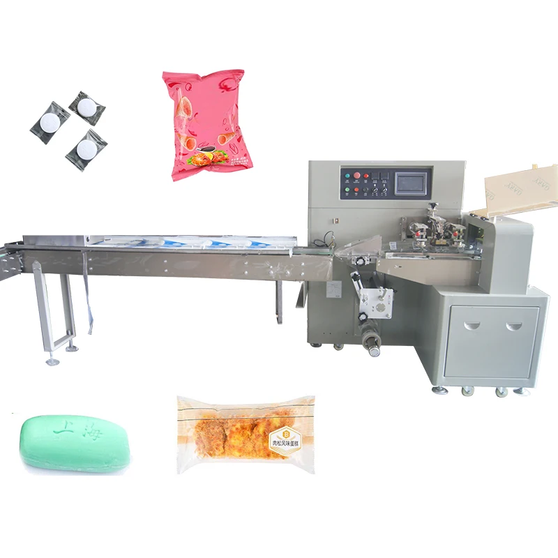 Automatic Biscuit Instant Noodles Food Bags Packing Pillow Wrap Pack Machine