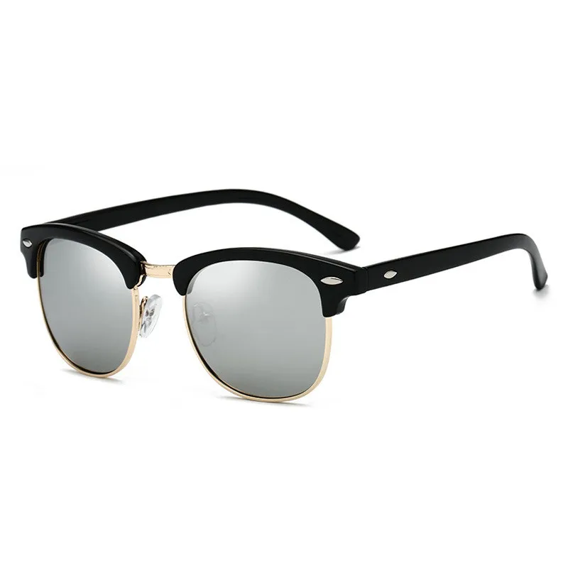 Factory Hot Sale Metal Frame sunglasses Men Women Color Filter Polarized Sports Sunglasses half frame mens vintage sunglasses