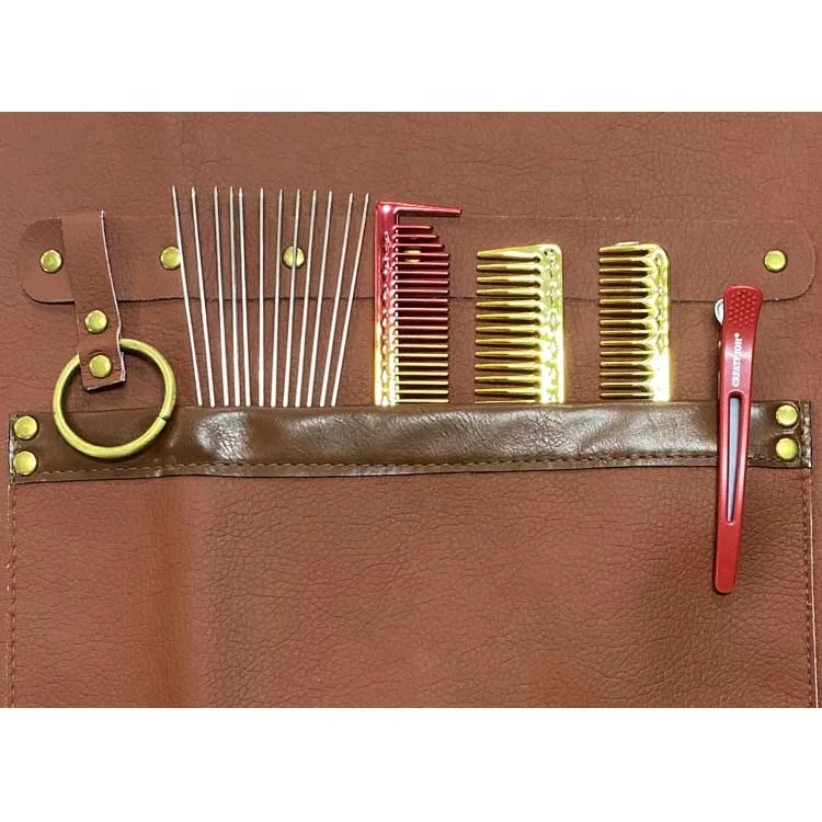 Custom Logo Kitchen Garden Coffee Shop Apron Barber Hairdressing Haircut Leather Apron