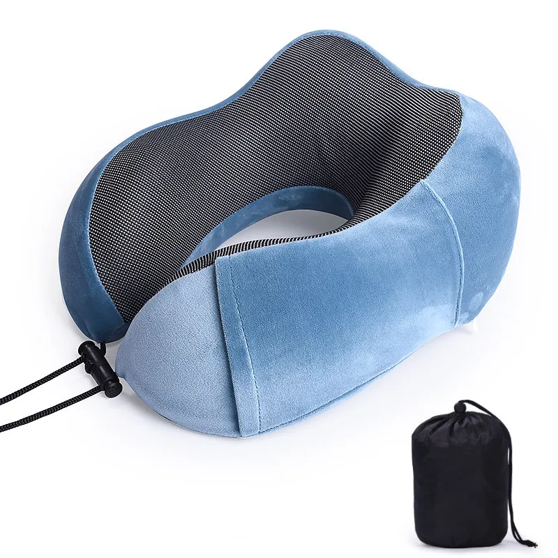 Wholesale Comfortable Adjustable Memory Foam Pillow Travel Health Magnetic Cloth Cervical U-shaped Pillow