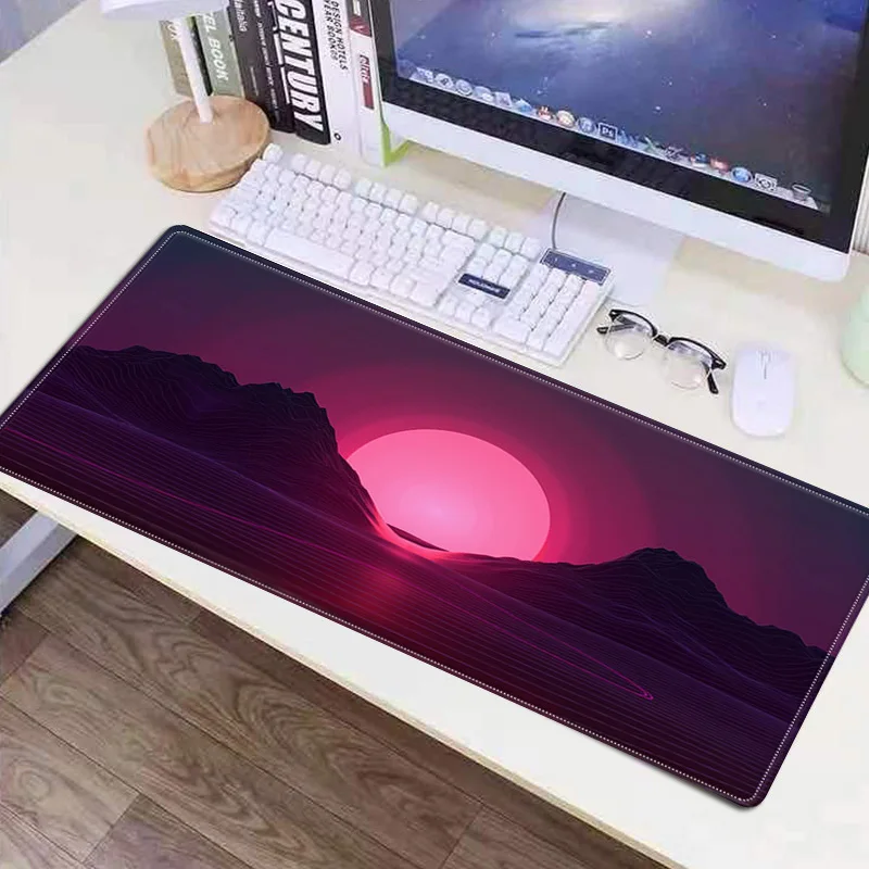 Amazon New Simple Landscape 80x30cm Gaming Mouse Pad Lock Edge Game Computer Desk Pad MousePad Deskpad Home Decor Desk Mats