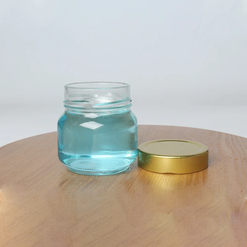 8oz Wide Mouth glass mason jar with split tops lid for canning honey food storage