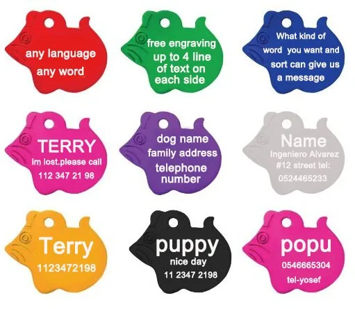 Factory Custom LOGO Dog Collar Personalized Dog ID Tag Cat Collar Dog Name Telephone Pet Product