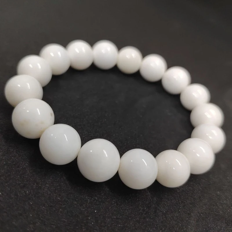 10mm/12mm Shellfish White Shell high end polished crystal bead bracelet,mens beaded bracelets