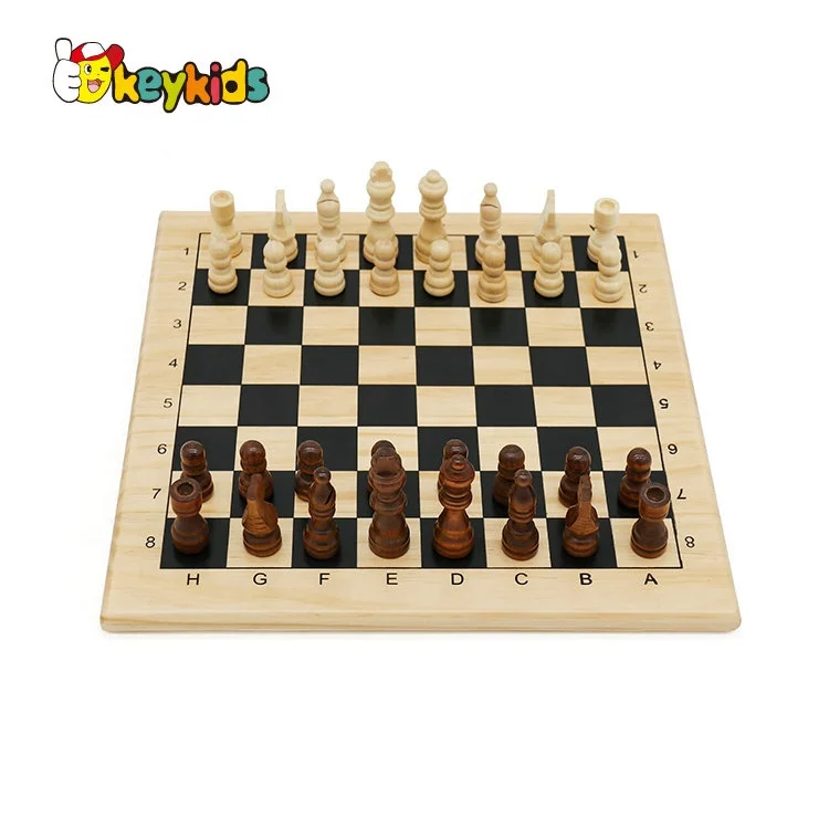 New design children educational wooden international chess W11A053