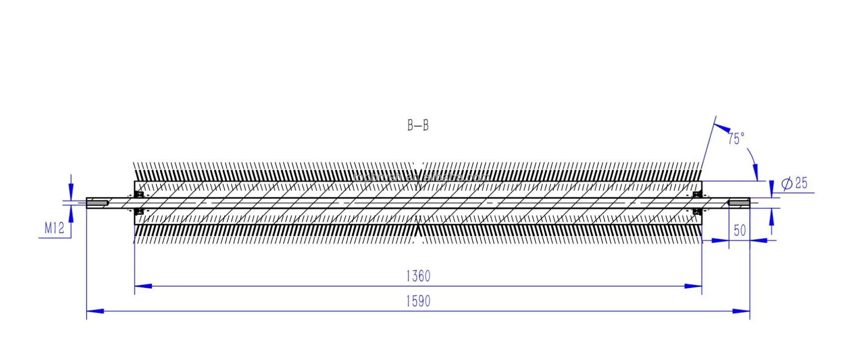 Manufacturer Customized  High Density Conveyor Nylon Roller  Brush for Polishing and Cleaning