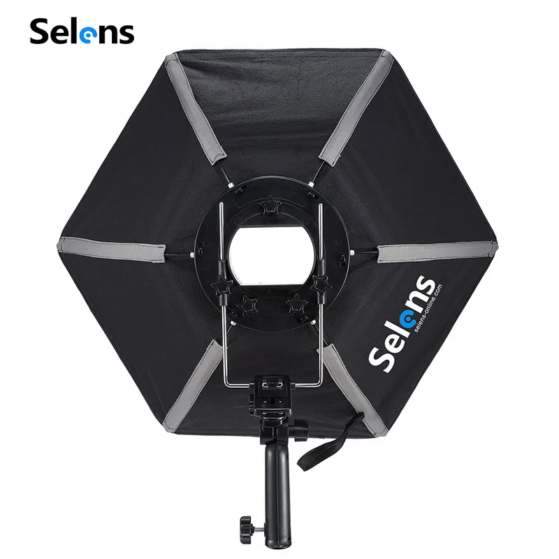 Selens 60cm Photography Studio Hexagon Softbox With L-Shape Adapter Ring