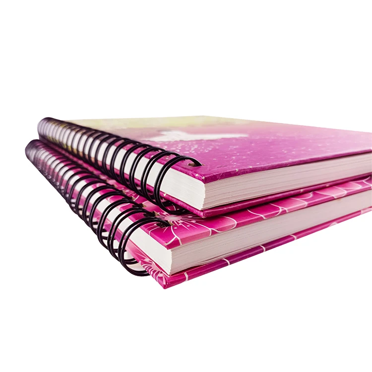Spiral Bound Hardcover A4 Cheap Paper Notebook