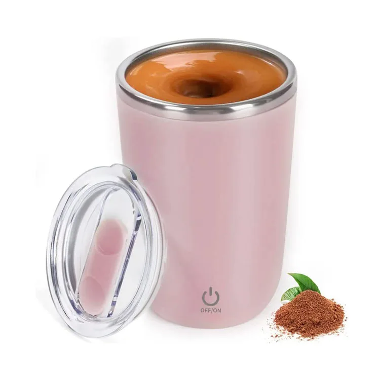 Electric Mixing Mug Home Office Travel Stirring Cup Auto Magnetic Stainless Steel Coffee  Self Stirring Mug