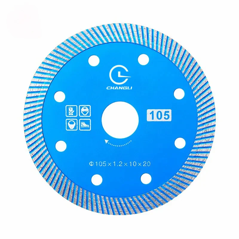Strength 105 106 110 mm Circular mesh diamond disks cutting saw blade For Porcelain Tile