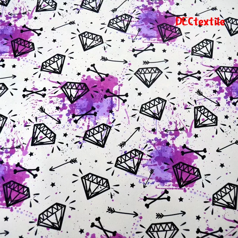 No MOQ custom design printed 95%cotton 5%spandex stretch soft jersey fabric for hometextile baby clothes