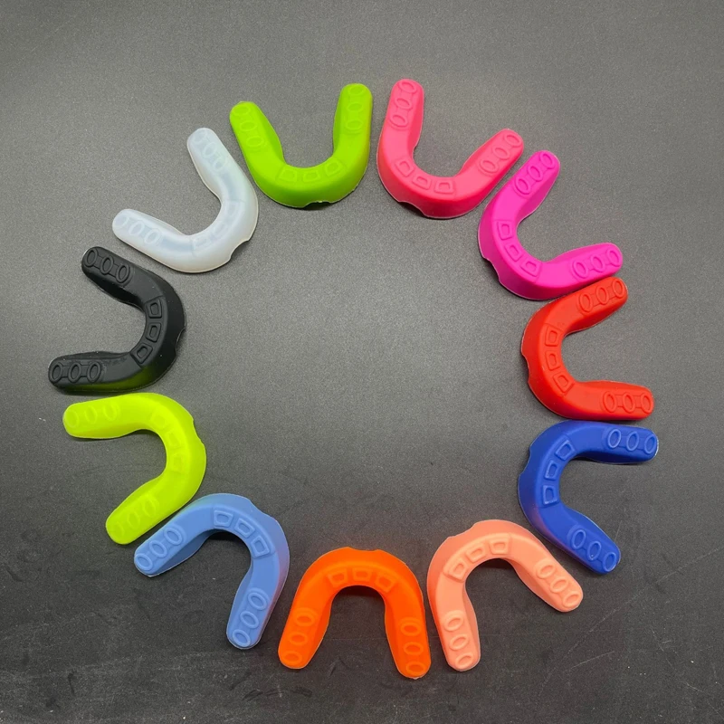 Sanda boxing sports mouth guard silicone braces and wear resistant plastic adult combat training protective gear