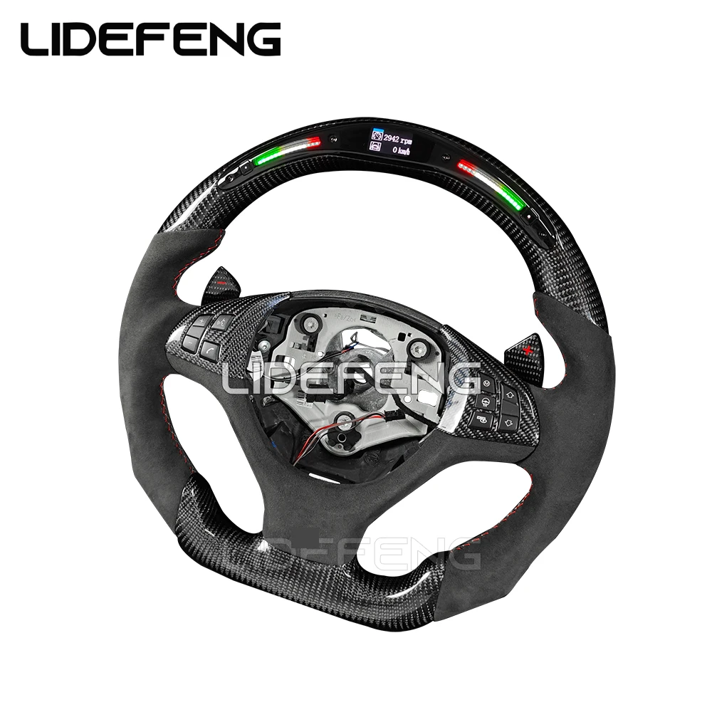 Top Quality Led Rpm Carbon Fiber Steering Wheel For Bmw Steering Wheel E70 E71 X5 2010-2013 X6 2008-2014