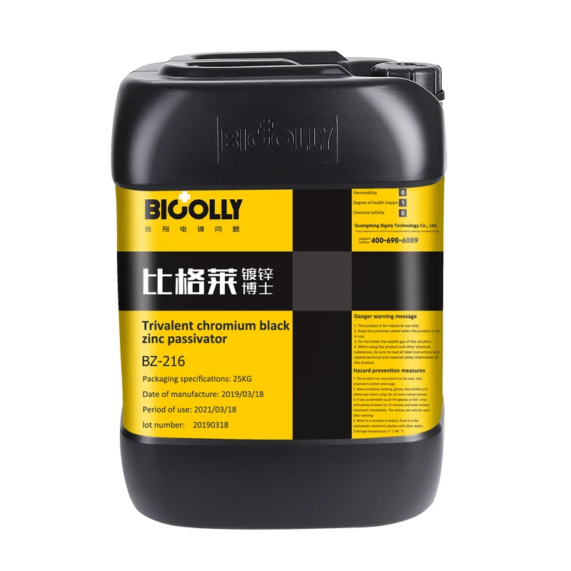 Trivalent chromium black zinc passivator