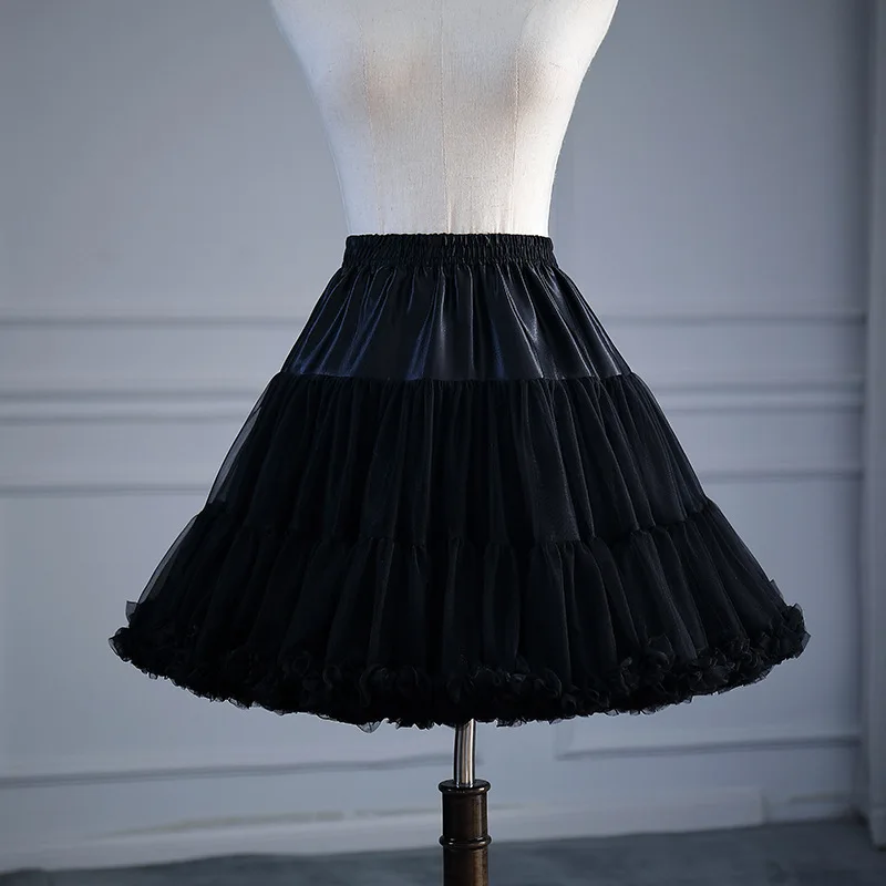 sexy women ladies underwear short fluffy elastic lolita petticoat underskirt