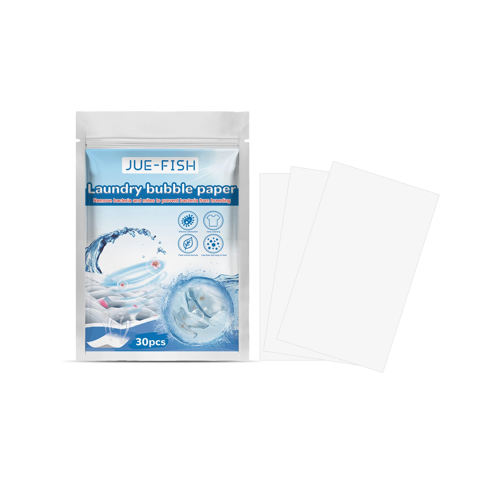 Jue Fish OEM & ODM детский моющий лист для стирки Глубокая очистка листы экологически чистые