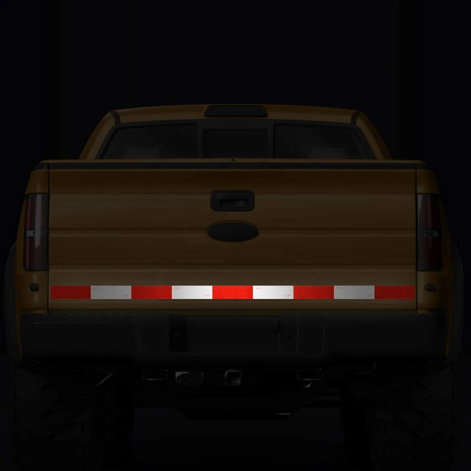 H10246 2inch x 30feet Red/White Reflective Safety Tape for Vehicles Trailers Boats Signs Weatherproof Safety Tape Self Adhesive