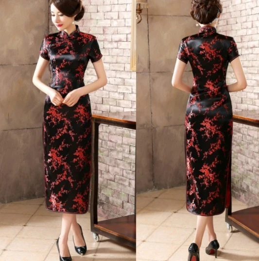 chinese traditional dress fashion design long cheongsam evening dresses qipao Dragon and Phoenix