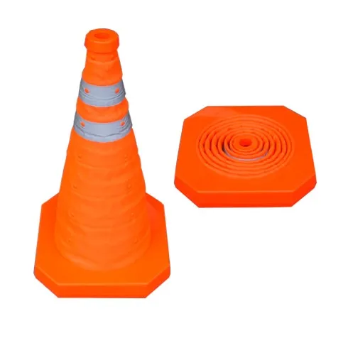 45cm 60cm 70cm collapsible traffic cone, road safety portable collapsible cone, ABS collapsible cone with headlight