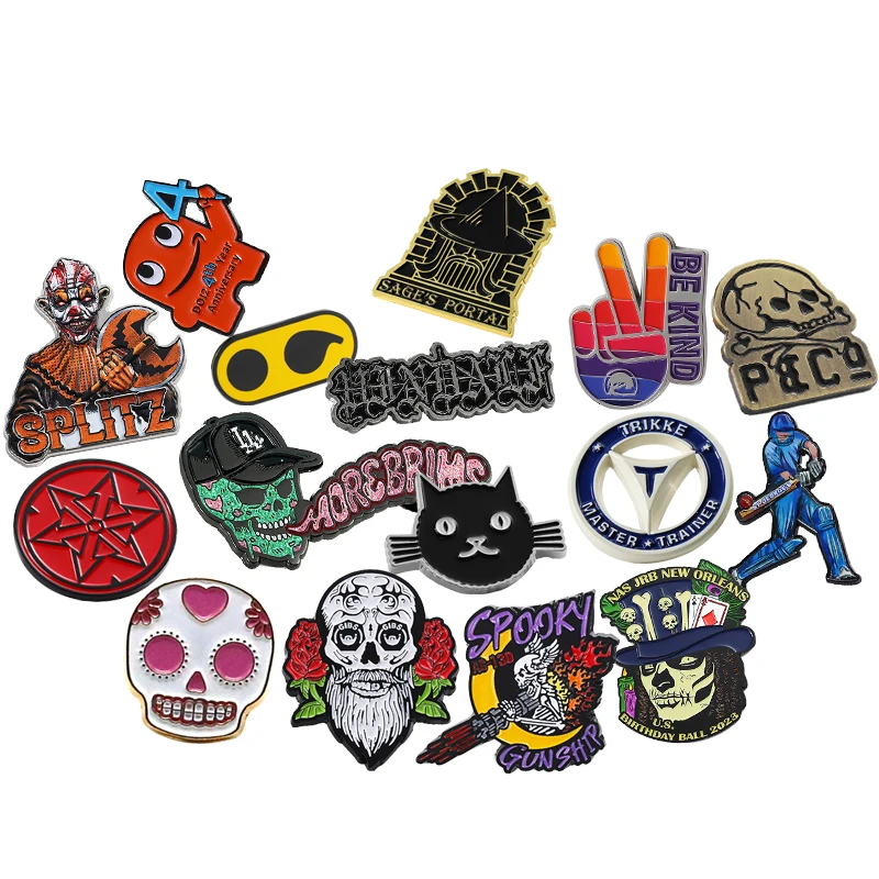 New Design Letter Brooch Pin Fashion Logo Noctilucent Soft Enamel Dye Black Zinc Alloy Cartoon Mexican Pins For Hats