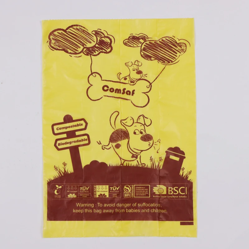 Manufacturer Eco Friendly Poop Bag  Extra Thick Compostable Outdoor Antibacterial Recyclable Pet Waste Bag Dog Poop Bag