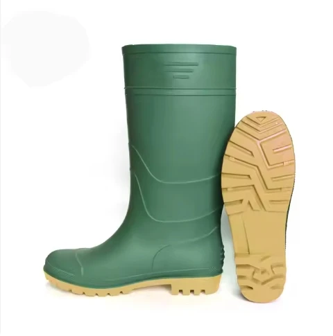 Custom pvc boots plastic work shoes men women anti-slip waterproof steel toe rain boots medical shoes