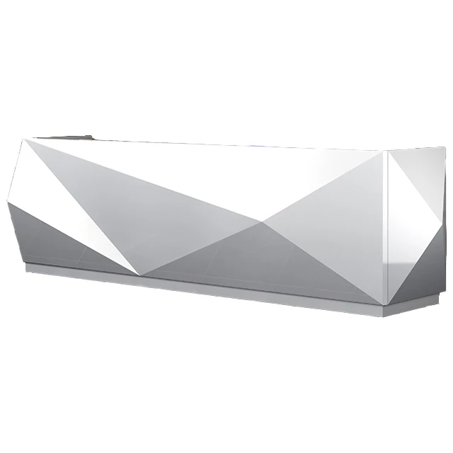 2019 Latest piano baking paint white modern office elegant reception desk