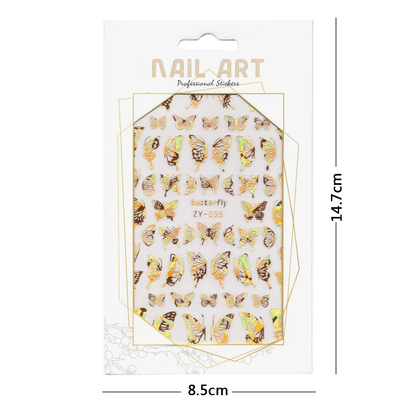  ZY-025-034 разноцветными бабочками Nail Art Наклейки клей тонкий 3D виниловые наклейки на стену с рисунком