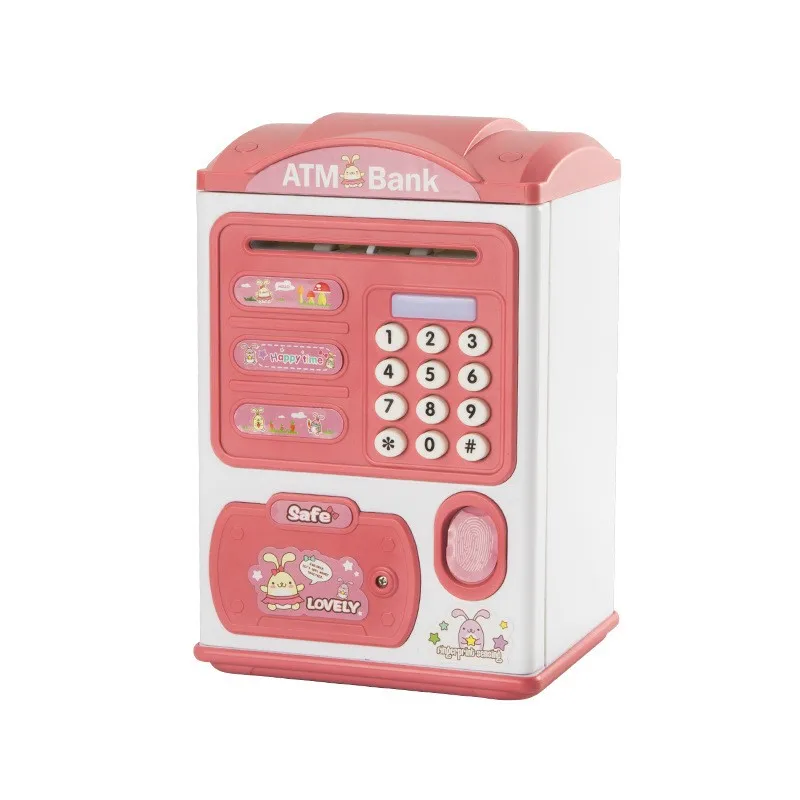 Novelty Toys Children Saving Money Box Kids Electronic ATM Bank Coin Bank Fingerprint Password Lock Piggy Bank educational toys