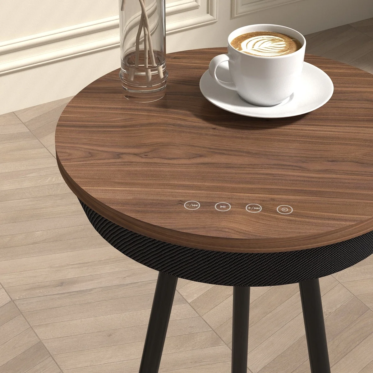 Living Room Home Smart Speaker Hotel Room Coffee Table With Speaker Smart Side Table