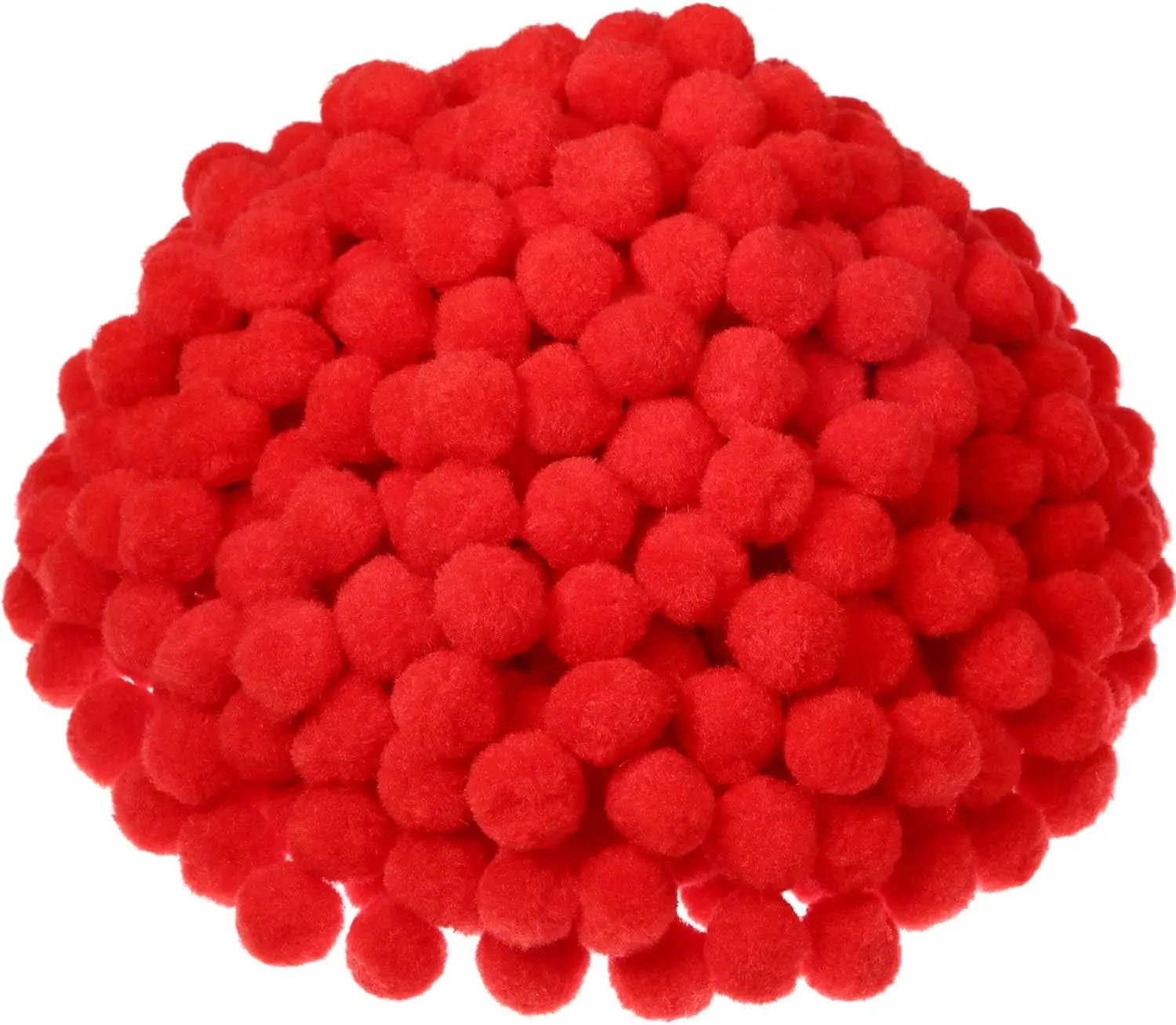 450 Pieces 1 Inch Red Christmas Pom Pom Crafts Balls for DIY Creative Decorations Project Hobby Party Pompoms Balls