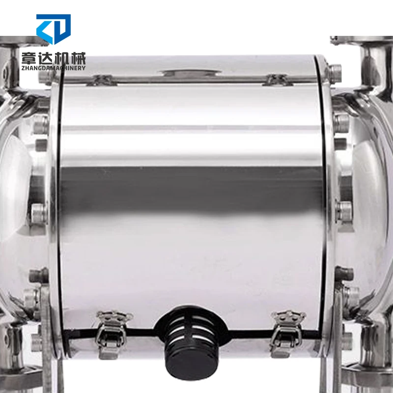 Sanitary pump dn 40 food grade ss304/316L auto shut down pneumatic diaphragm pump