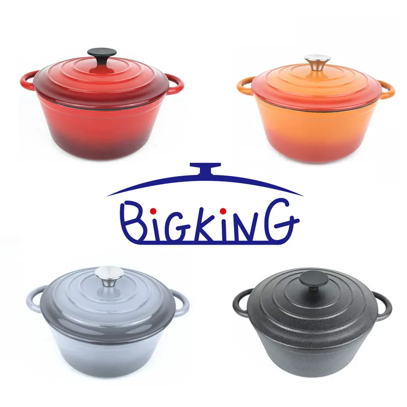 Pre-seasoned Cast Iron Round Casserole with Lid