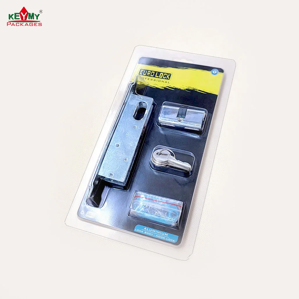 PVC blister packaging supplier for metal products, blister card packaging for metal products Shenzhen ISO audited factory DZ57