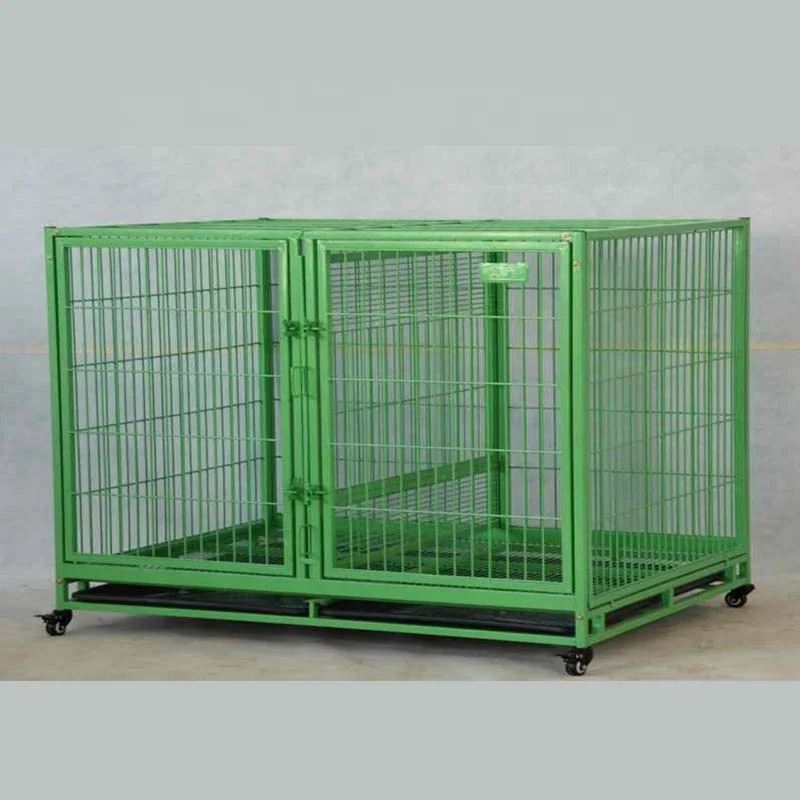 Бесплатный образец однодверная и двойная спасательная клетка для домашних питомцев сверхпрочная Складная собачья будка большая