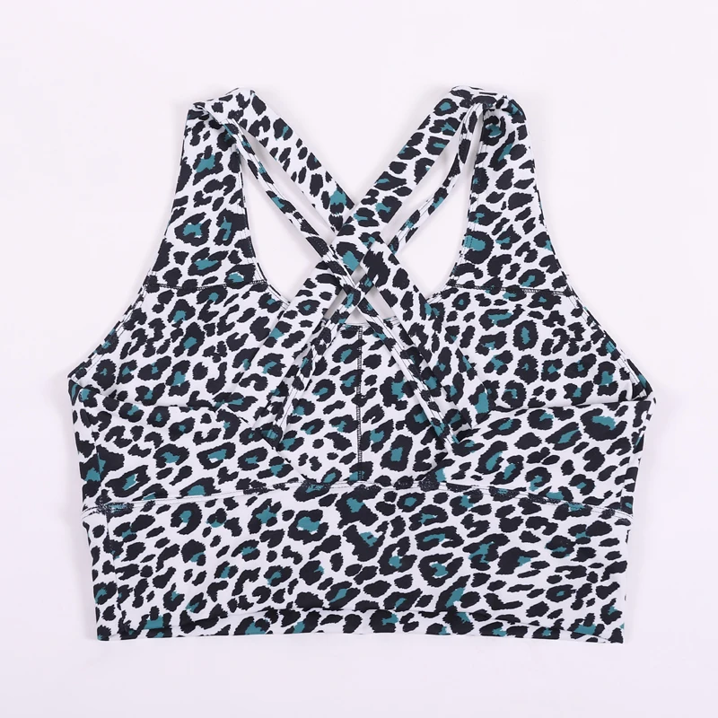 2022 spring and summer new double shoulder strap custom nylon spandex beautiful back fitness sports r yoga bra