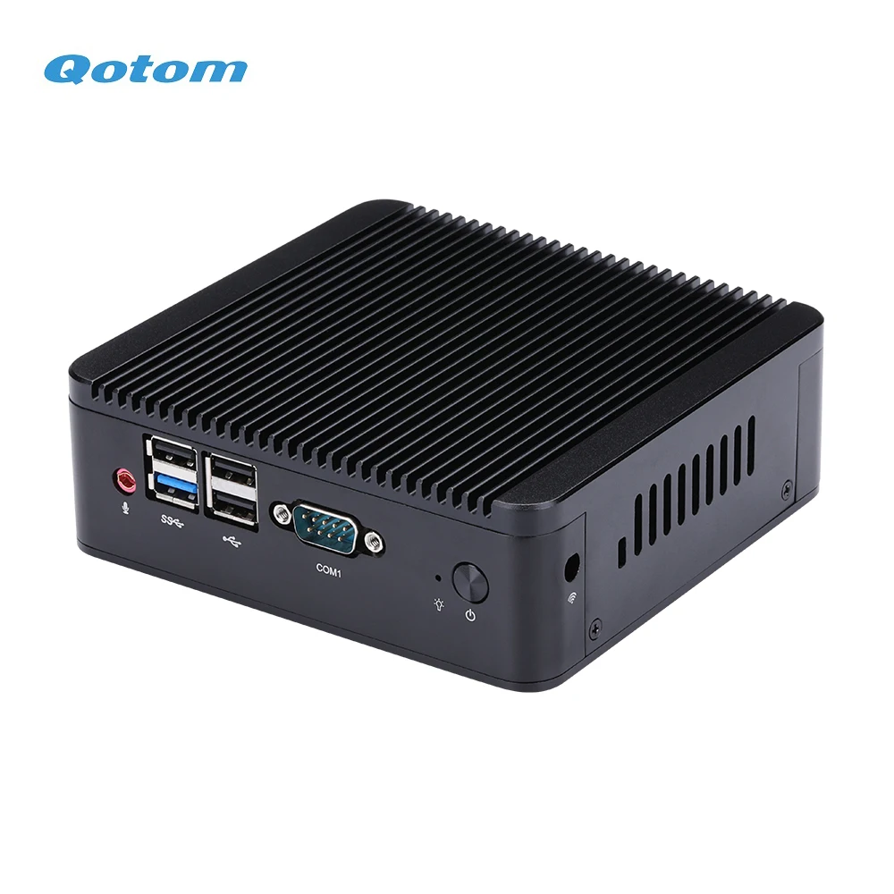  Недорогой мини-компьютер Qotom с процессором J1900 встроенным четырехъядерным 2 0 ГГц для промышленного