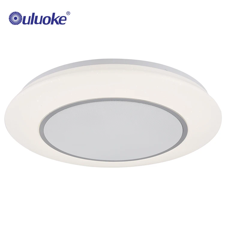 Bedroom 36W RGBW Dimmable Lighting Smart Control Round Music Ceiling Lamp With Blue Tooth Speaker